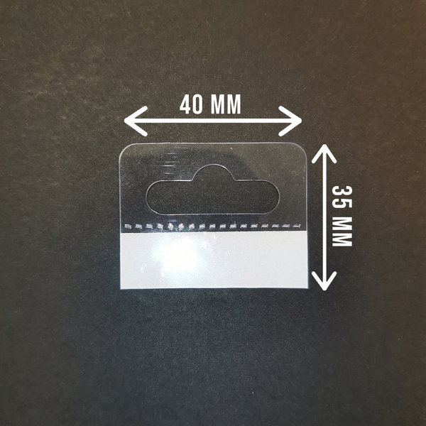 Műanyag öntapadós akasztó (40x35 mm) - 50db