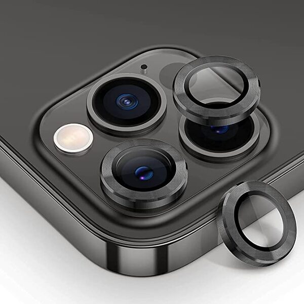Samsung Z Fold4 metal kamera lencse üvegfólia - fekete