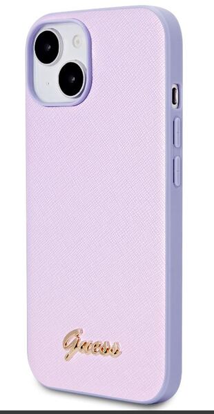 iPhone 15 Pro Guess - 943 - LEATHER IRIDESCENT METAL - lila