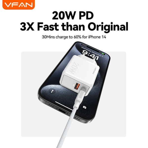 VFAN E14 20W usb A + C adapter