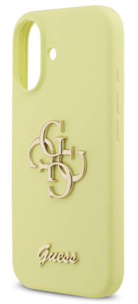 iPhone 17 Guess - 930 - LIQUID SILICONE METAL LOGO - sárga