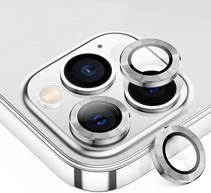iPhone 17 Pro / 17 Pro Max metal kamera lencse üvegfólia - ezüst