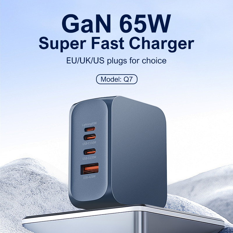LDNIO Q7 65W A + C + L hálózati töltő adapter