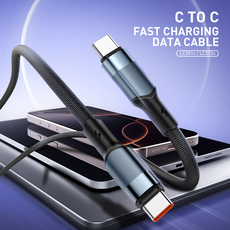 LDNIO LC352 65W C-C usb töltőkábel, 2M