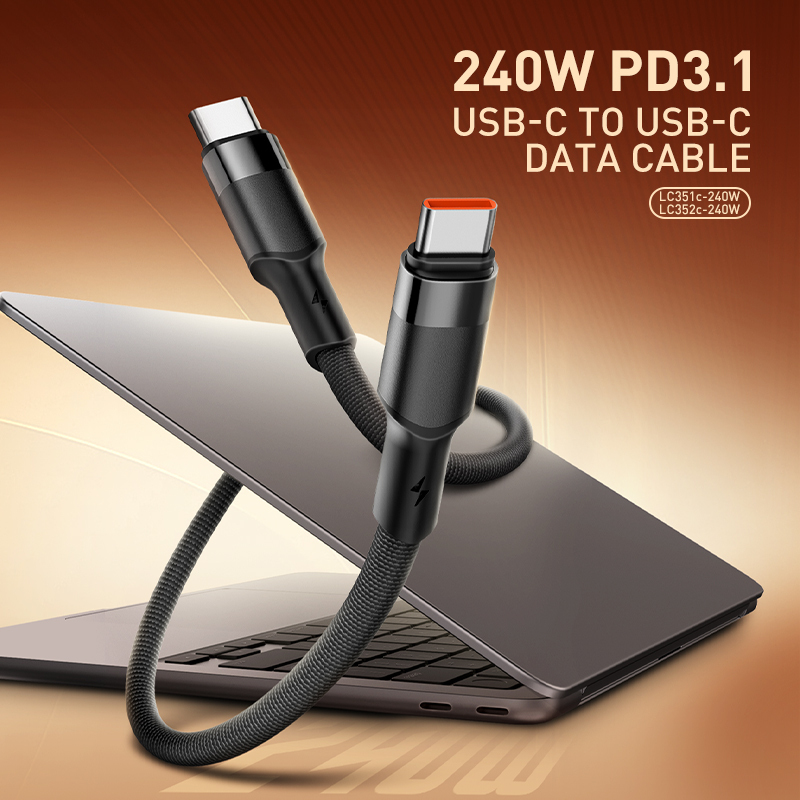 LDNIO LC351 240W C-C usb töltőkábel, 1M