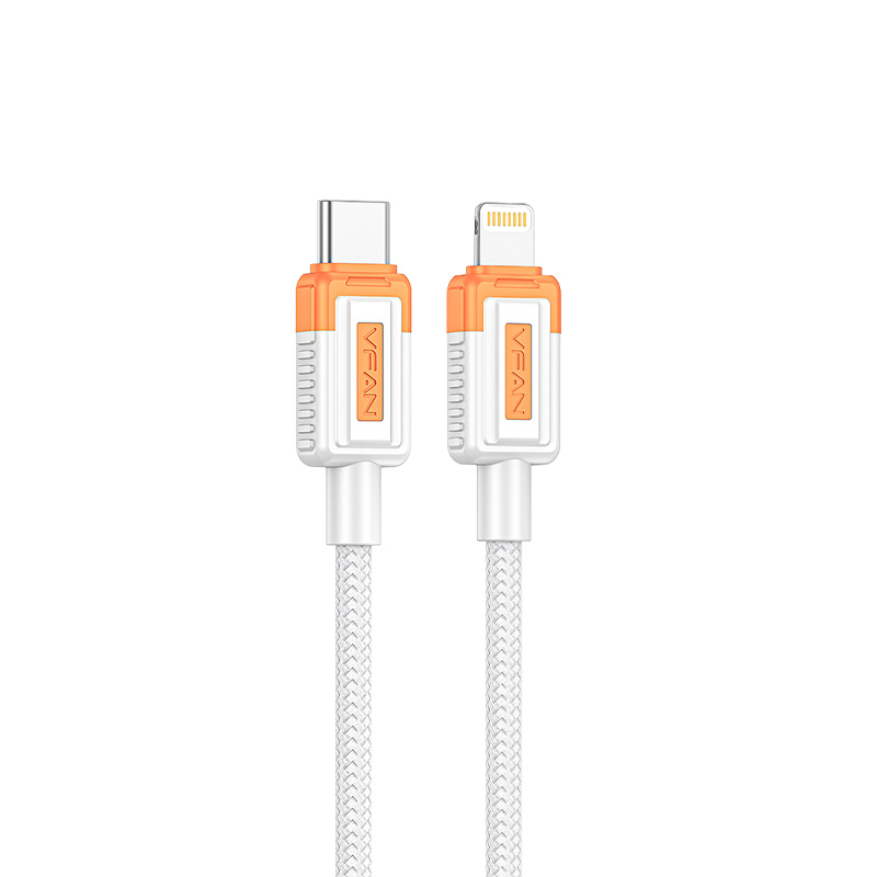 VFAN X24 30W usb C - Lightning adatkábel, 1M, narancs