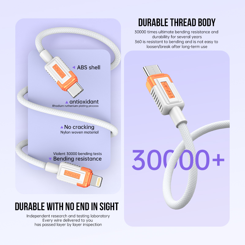 VFAN X24 3A usb A - Micro adatkábel, 1M, narancssárga